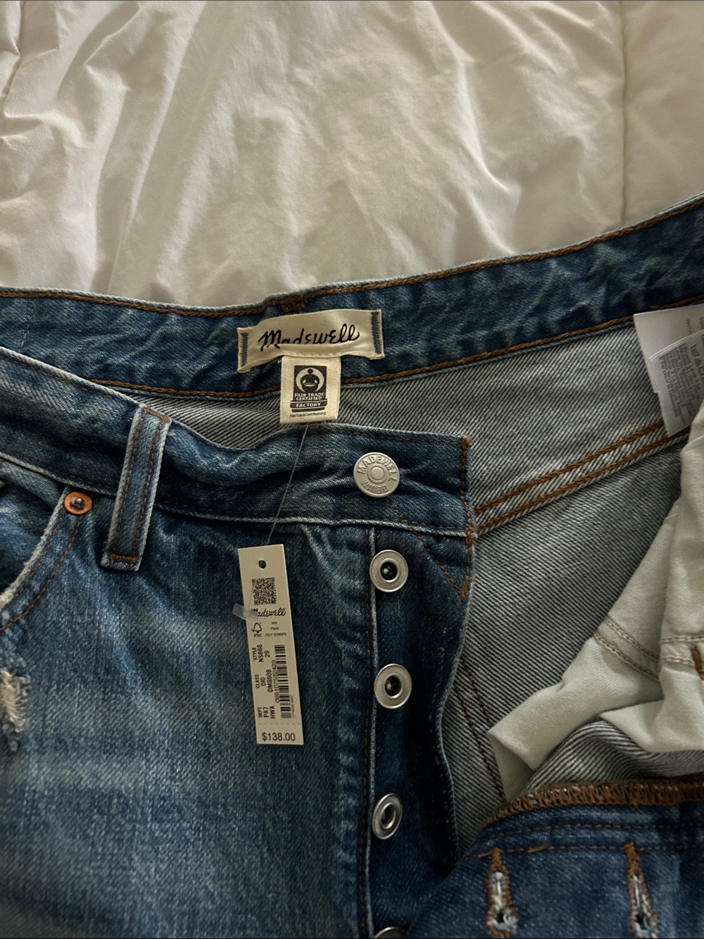 Madewell Blue Denim Wide-Leg Jeans